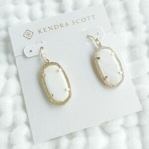 BRAND NEW Kendra Scott Dani Earrings Gold White Pearl